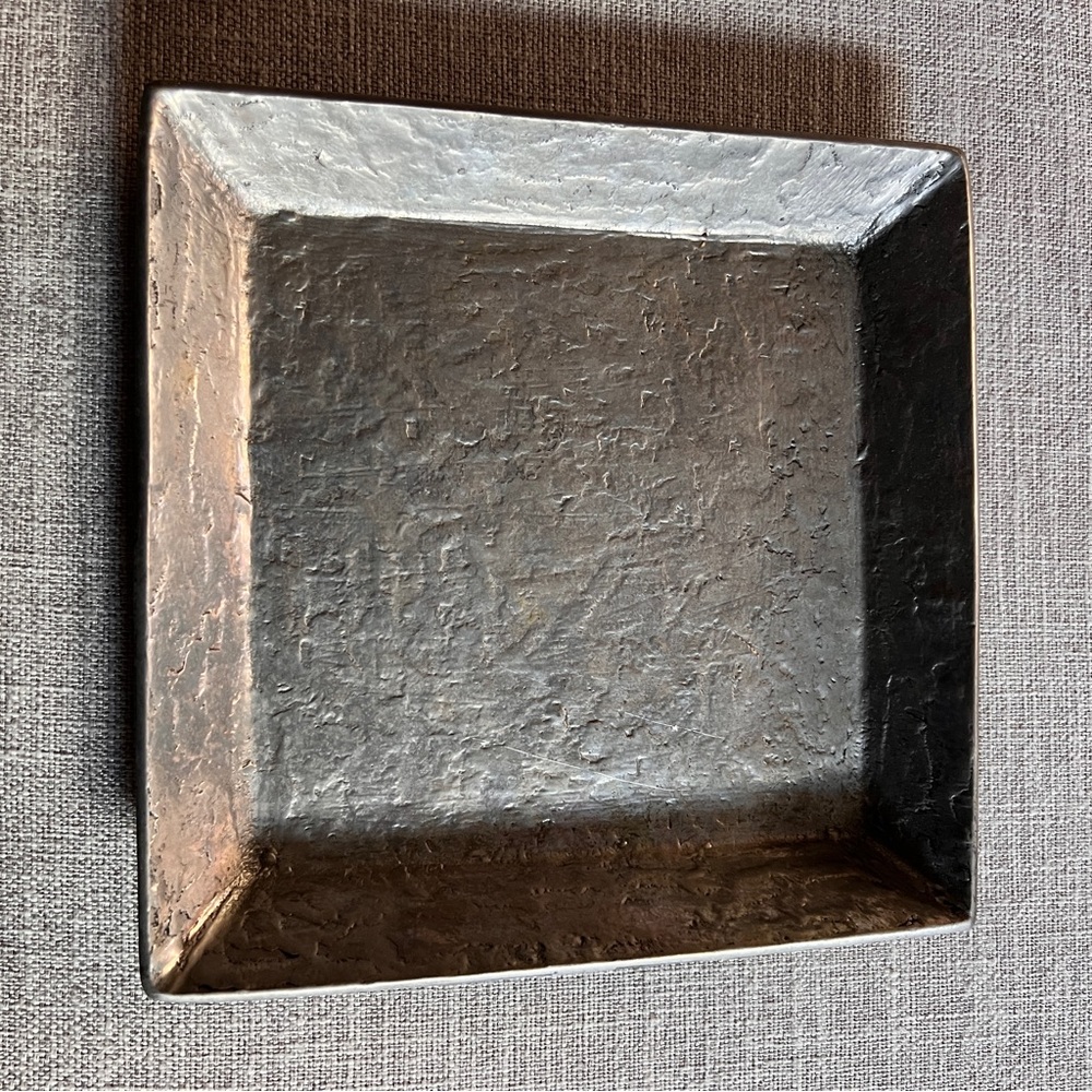 Signed Michael Aram Square Textured Metal Tray